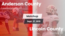 Matchup: Anderson County vs. Lincoln County  2019