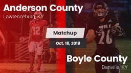 Matchup: Anderson County vs. Boyle County  2019