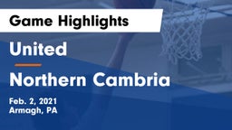 United  vs Northern Cambria  Game Highlights - Feb. 2, 2021