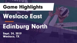 Weslaco East  vs Edinburg North  Game Highlights - Sept. 24, 2019