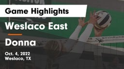 Weslaco East  vs Donna  Game Highlights - Oct. 4, 2022