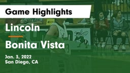 Lincoln  vs Bonita Vista  Game Highlights - Jan. 3, 2022