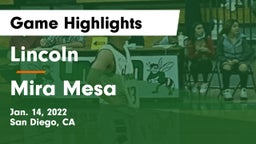 Lincoln  vs Mira Mesa  Game Highlights - Jan. 14, 2022