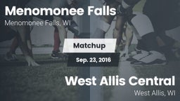 Matchup: Menomonee Falls vs. West Allis Central  2016