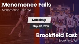 Matchup: Menomonee Falls vs. Brookfield East  2016