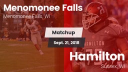 Matchup: Menomonee Falls vs. Hamilton  2018