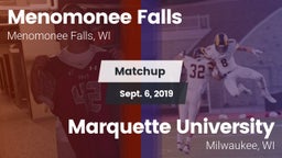 Matchup: Menomonee Falls vs. Marquette University  2019