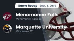 Recap: Menomonee Falls  vs. Marquette University  2019