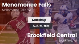 Matchup: Menomonee Falls vs. Brookfield Central  2020