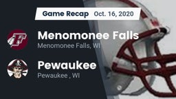 Recap: Menomonee Falls  vs. Pewaukee  2020