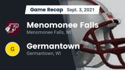 Recap: Menomonee Falls  vs. Germantown  2021