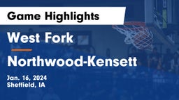West Fork  vs Northwood-Kensett  Game Highlights - Jan. 16, 2024