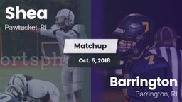 Matchup: Shea  vs. Barrington  2018