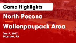 North Pocono  vs Wallenpaupack Area  Game Highlights - Jan 6, 2017