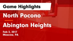 North Pocono  vs Abington Heights  Game Highlights - Feb 3, 2017