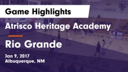 Atrisco Heritage Academy  vs Rio Grande  Game Highlights - Jan 9, 2017