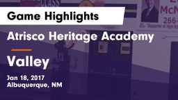Atrisco Heritage Academy  vs Valley  Game Highlights - Jan 18, 2017