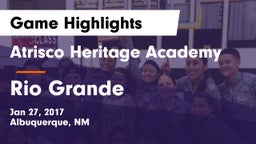 Atrisco Heritage Academy  vs Rio Grande  Game Highlights - Jan 27, 2017