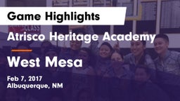 Atrisco Heritage Academy  vs West Mesa  Game Highlights - Feb 7, 2017