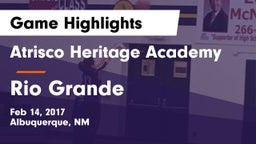 Atrisco Heritage Academy  vs Rio Grande  Game Highlights - Feb 14, 2017