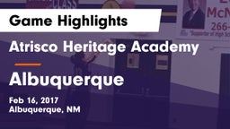 Atrisco Heritage Academy  vs Albuquerque  Game Highlights - Feb 16, 2017