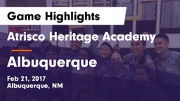 Atrisco Heritage Academy  vs Albuquerque Game Highlights - Feb 21, 2017