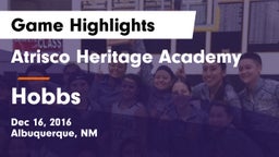 Atrisco Heritage Academy  vs Hobbs  Game Highlights - Dec 16, 2016