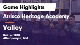 Atrisco Heritage Academy  vs Valley  Game Highlights - Dec. 6, 2018