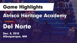 Atrisco Heritage Academy  vs Del Norte  Game Highlights - Dec. 8, 2018
