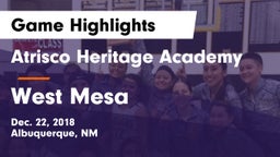 Atrisco Heritage Academy  vs West Mesa  Game Highlights - Dec. 22, 2018
