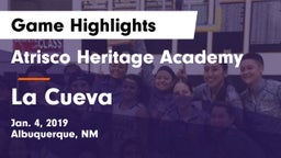 Atrisco Heritage Academy  vs La Cueva  Game Highlights - Jan. 4, 2019