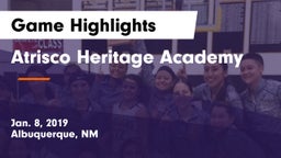 Atrisco Heritage Academy  Game Highlights - Jan. 8, 2019