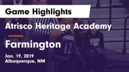 Atrisco Heritage Academy  vs Farmington  Game Highlights - Jan. 19, 2019