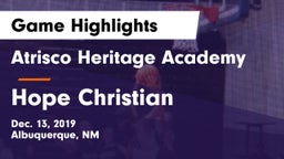 Atrisco Heritage Academy  vs Hope Christian  Game Highlights - Dec. 13, 2019