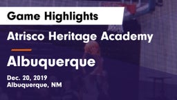 Atrisco Heritage Academy  vs Albuquerque  Game Highlights - Dec. 20, 2019