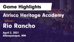 Atrisco Heritage Academy  vs Rio Rancho  Game Highlights - April 2, 2021