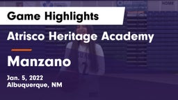 Atrisco Heritage Academy  vs Manzano  Game Highlights - Jan. 5, 2022