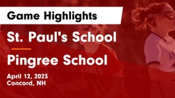 St. Paul's School vs Pingree School Game Highlights - April 12, 2023