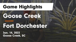 Goose Creek  vs Fort Dorchester  Game Highlights - Jan. 14, 2022