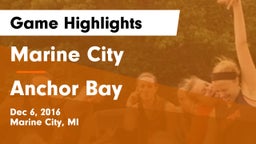 Marine City  vs Anchor Bay Game Highlights - Dec 6, 2016