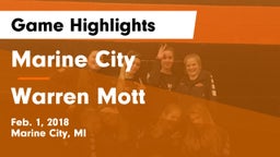 Marine City  vs Warren Mott  Game Highlights - Feb. 1, 2018