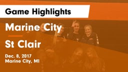 Marine City  vs St Clair Game Highlights - Dec. 8, 2017