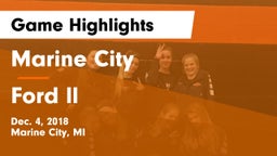 Marine City  vs Ford ll  Game Highlights - Dec. 4, 2018
