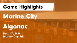 Marine City  vs Algonac  Game Highlights - Dec. 17, 2018