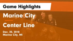 Marine City  vs Center Line  Game Highlights - Dec. 20, 2018