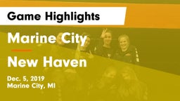 Marine City  vs New Haven  Game Highlights - Dec. 5, 2019