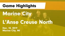 Marine City  vs L'Anse Creuse North  Game Highlights - Dec. 10, 2019