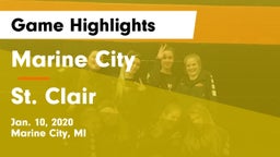 Marine City  vs St. Clair  Game Highlights - Jan. 10, 2020