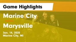 Marine City  vs Marysville Game Highlights - Jan. 14, 2020