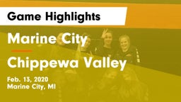Marine City  vs Chippewa Valley  Game Highlights - Feb. 13, 2020
